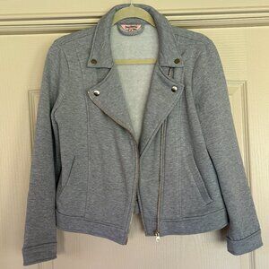 Juicy Couture Gray Fleece Asymmetrical Jacket M